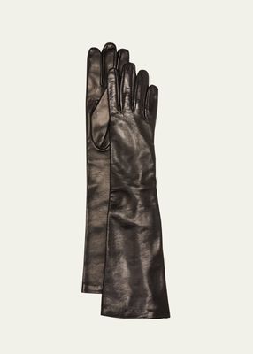 Patent Leather Zip Gloves