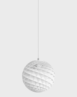 Patera White Pendant Light, 12"