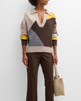 Patio Colorblock Merino Wool Sweater