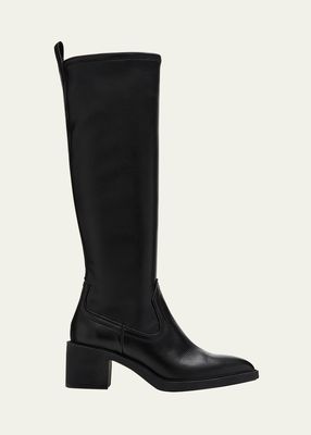 Paton Leather Western Knee Boots