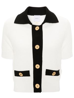 Patou 3D-knit cropped cardigan - White