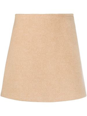 Patou A-line mini skirt - Neutrals