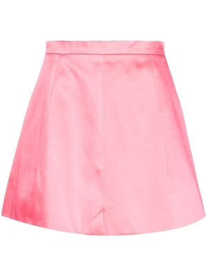 Patou A-line satin mini skirt - Pink