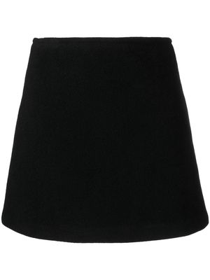 Patou A-line wool mini skirt - Black