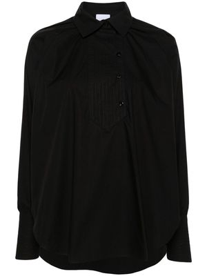 Patou batwing-sleeve poplin shirt - Black