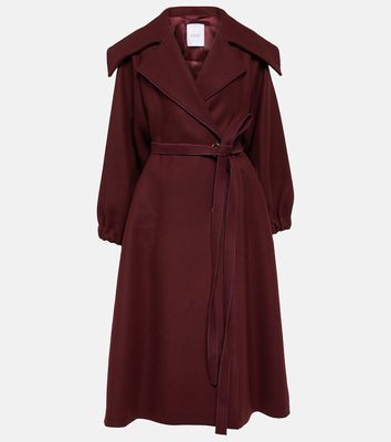 Patou Belted double-breasted wool-blend coat