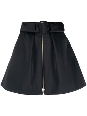 Patou belted zip-up mini skirt - Black