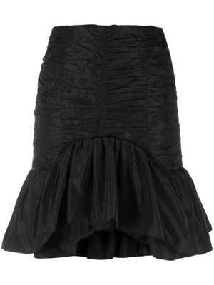 Patou Bloom ruffled miniskirt - Black