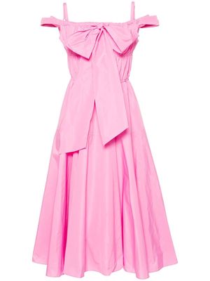 Patou bow-detailed faille midi dress - Pink