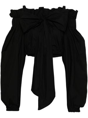 Patou bow-detailing bustier blouse - Black