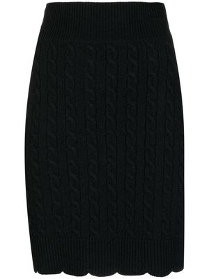 Patou cable knit mini skirt - Black