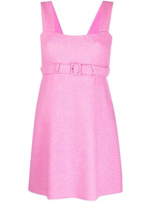 Patou Corsage belted mini dress - Pink