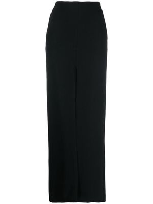 Patou crepe high-waisted maxi skirt - Black