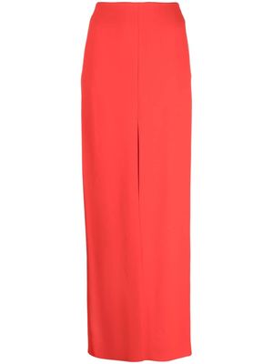 Patou crepe high-waisted maxi skirt - Red