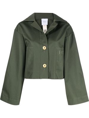 Patou cropped cotton jacket - Green