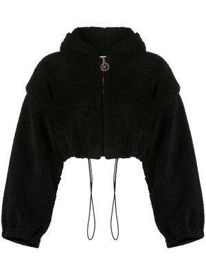 Patou Cropped faux-shearling jacket - Black