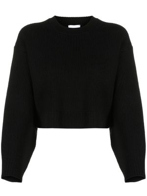 Patou cropped rib knit jumper - Black