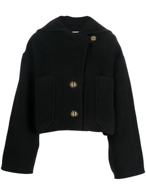 Patou cropped wide-sleeve jacket - Black