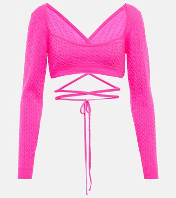 Patou Cropped wool and cashmere sweater