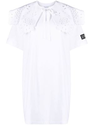 Patou detachable collar T-shirt dress - White