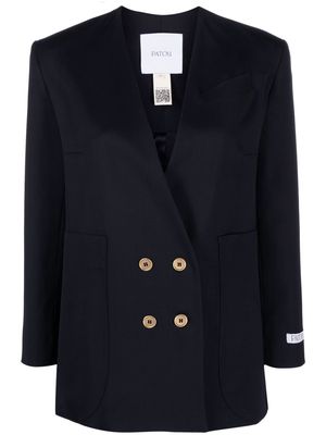 Patou double-breasted blazer - Blue