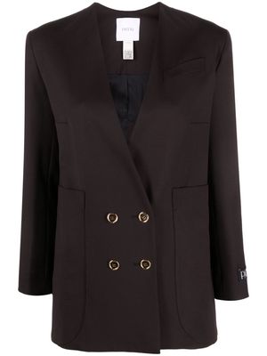 Patou double-breasted blazer - Brown