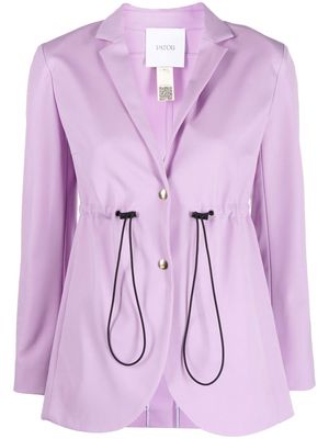 Patou Drawstring single-breasted blazer - Purple