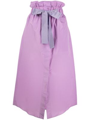 Patou drawstring-waist midi skirt - Purple