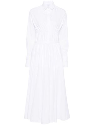 Patou elasticated-waist popli maxi dress - White