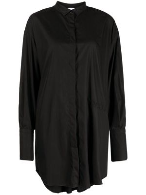 Patou embroidered logo shirt dress - Black