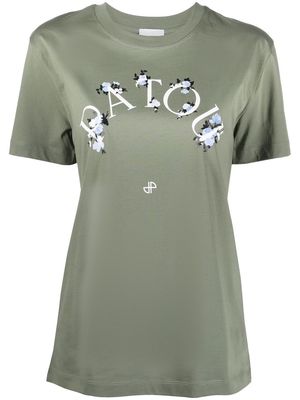 Patou floral logo print T-shirt - Green