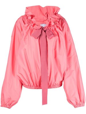 Patou frilled-neck long-sleeve blouse - Pink