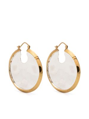 Patou hammered-effect hoop earrings - Gold