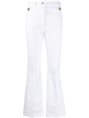 Patou high-rise bootcut jeans - White