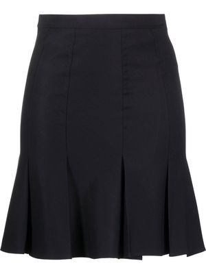 Patou high-waist pleated miniskirt - Blue