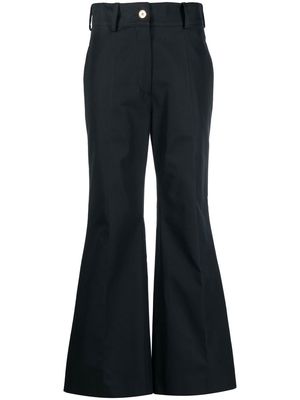 Patou high-waisted flared trousers - Blue