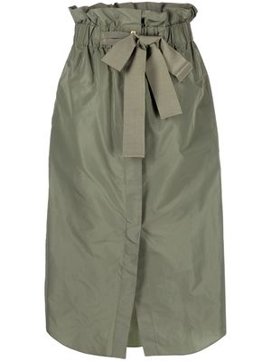 Patou high-waisted knot-detail skirt - Green