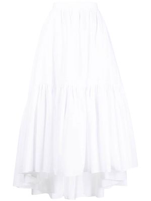 Patou high-waisted midi skirt - White