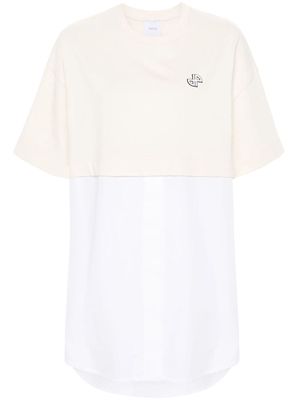 Patou Hybrid organic-cotton T-shirt dress - Neutrals