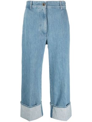 Patou Iconic turn-up cuff jeans - Blue