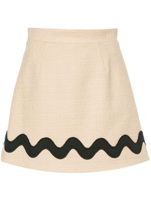 Patou Iconic tweed mini skirt - Neutrals