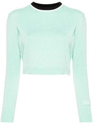 Patou knitted cropped jumper - Green