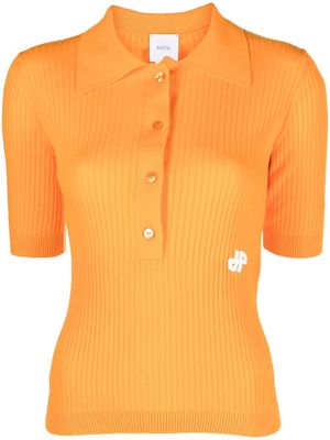Patou knitted polo top - Orange