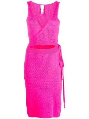 Patou knitted wrap dress - Pink