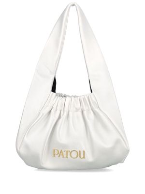 Patou Le Biscuit satin shoulder bag - White