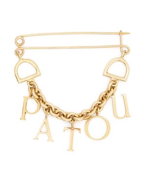Patou Letter-charm brooch - Gold