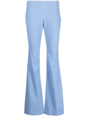 Patou linen-blend flared trousers - Blue