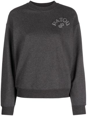 Patou logo-appliqué cotton sweatshirt - Grey