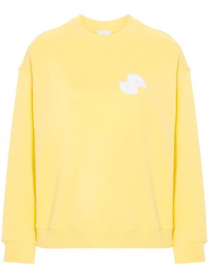 Patou logo-appliqué cotton sweatshirt - Yellow