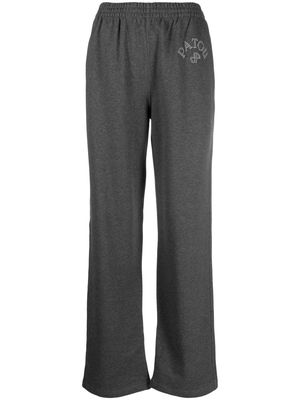 Patou logo-appliqué cotton track pants - Grey